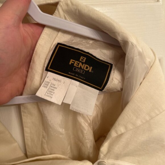 Beautiful Vintage Linen Fendi Backless Blazer - Picture 5 of 7